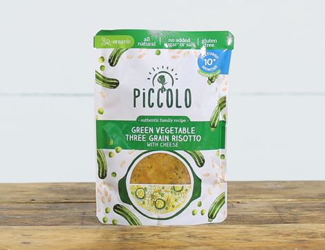 Green Vegetable Three Grain Risotto with Cheese, Stage 3, Organic, Piccolo (180g)
