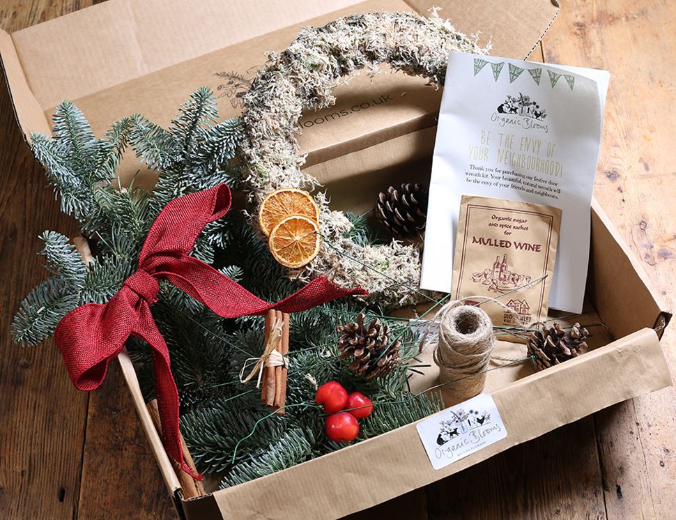 Christmas Wreath Kit, Organic Blooms