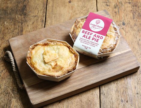 Beef & Ale Pie, Organic, Lodge Farm Kitchen (230g)