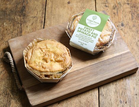 Sweet Potato, Spinach & Chickpea Pie, Organic, Lodge Farm Kitchen (230g)