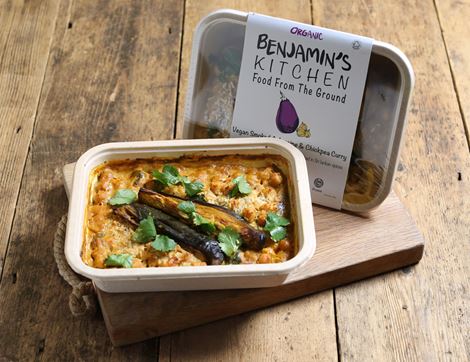 Vegan Smoked Aubergine & Chickpea Curry, Organic, Benjamin's Kitchen (660g)