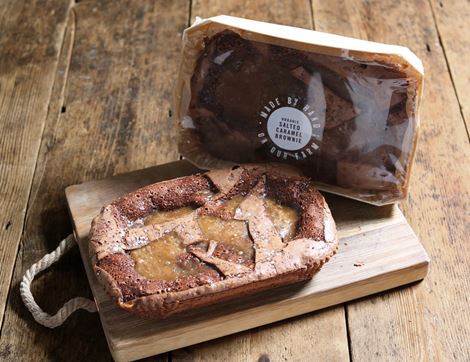 organic saled caramel brownie tray daylesford