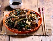 Japanese Miso Beef Noodles with Stir Fried Veg